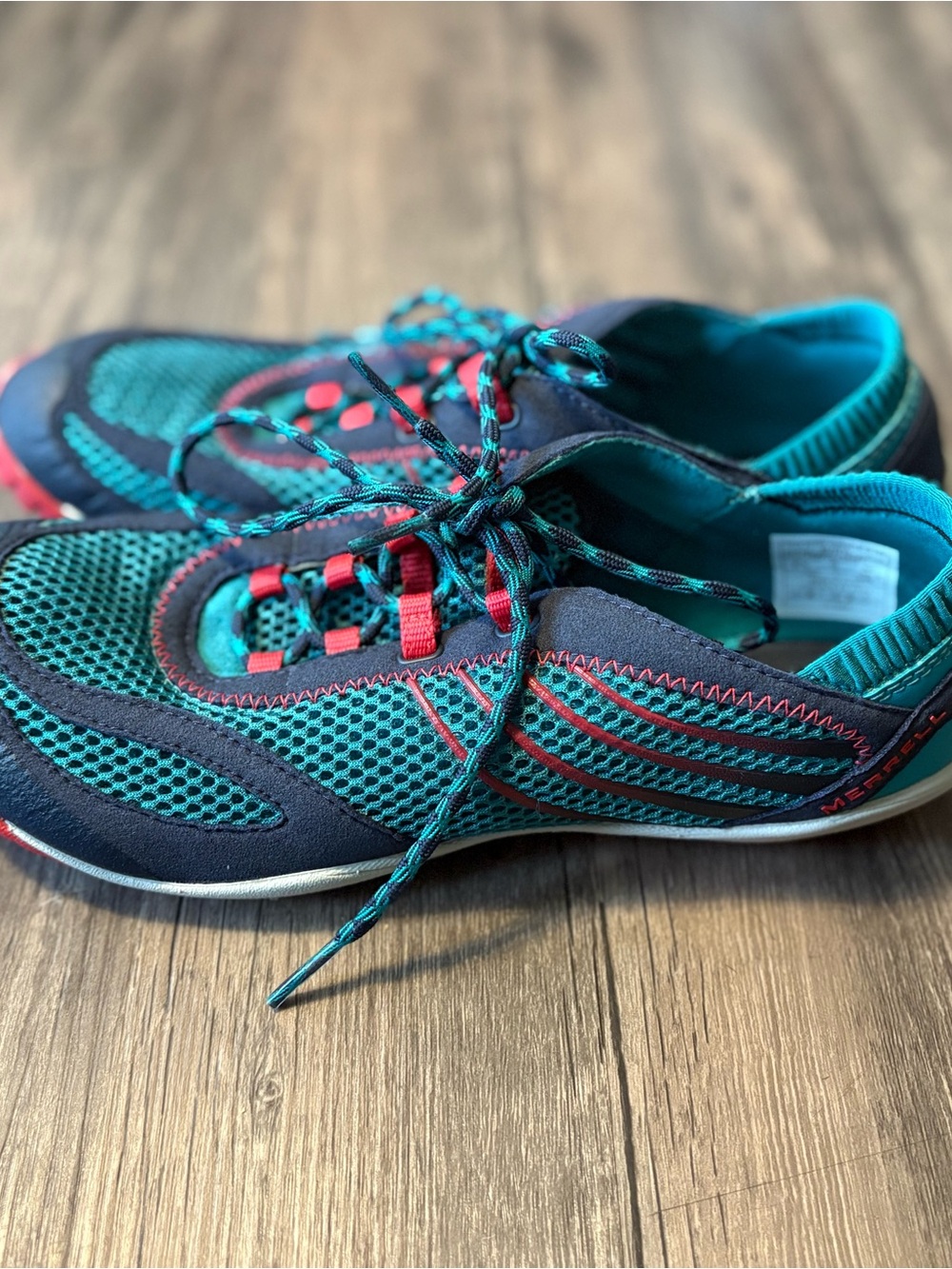Merrell Women’s Pace Glove Barefoot Trail Running Shoes Navy/Blue Glass Size 9.5
